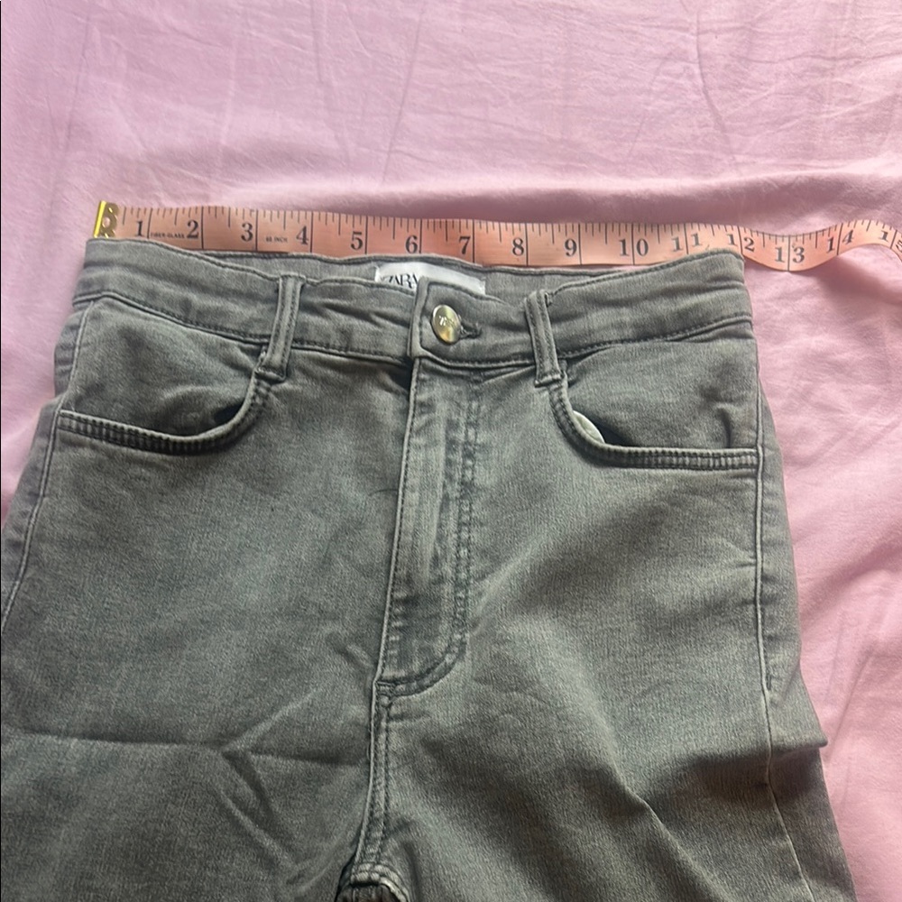 Zara Gray High Waisted Skinny Jeans — US 4 - Picture 3 of 8